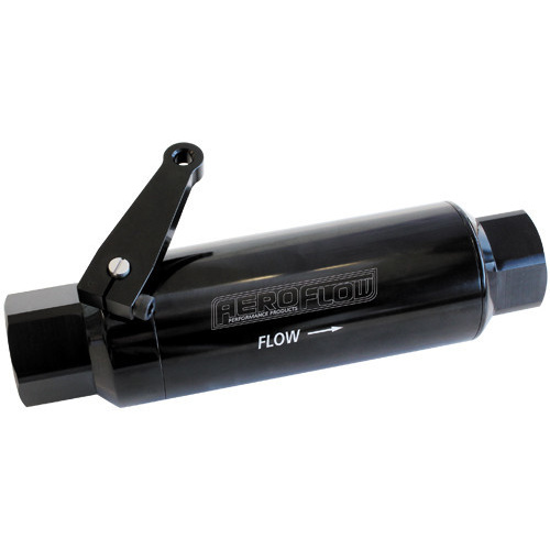Aeroflow -12ORB INLINE FILTER WITH BALLVALVE STAINLESS STEEL 60 micr