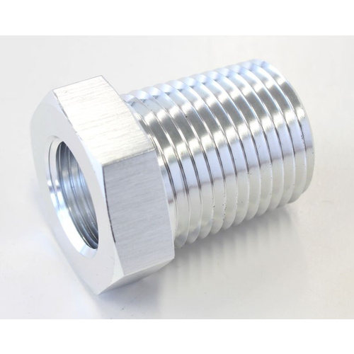 Aeroflow TEMPERATURE PROBE ADAPTER SILVER 1/2'' MALE 5/8'' FEMALE