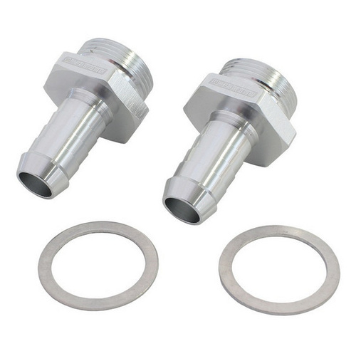 Aeroflow HOLLEY INLET FITTING 1/2'' BARBSILVER 7/8'' X 20 TO 3/8'' BARB