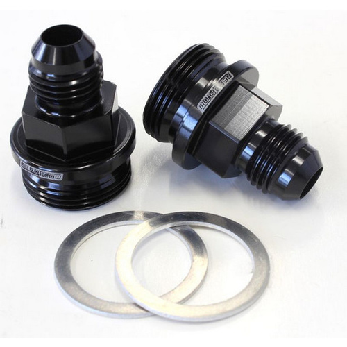 Aeroflow HOLLEY INLET FITTING -6AN BLACK 7/8'' X 20 TO -6AN SHORT