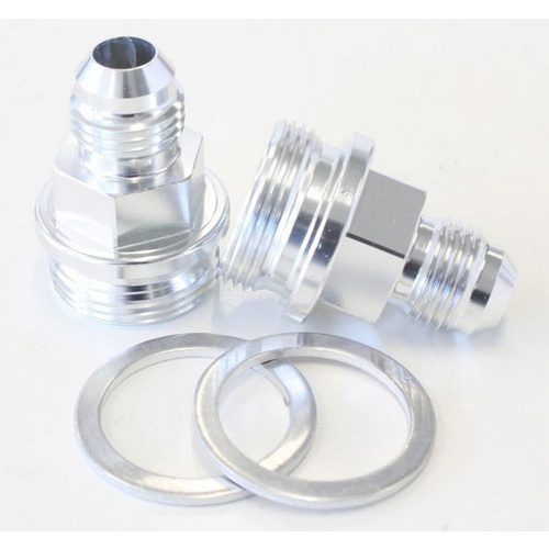 Aeroflow HOLLEY INLET FITTING -6AN SILVER 7/8'' X 20 TO -6AN SHORT