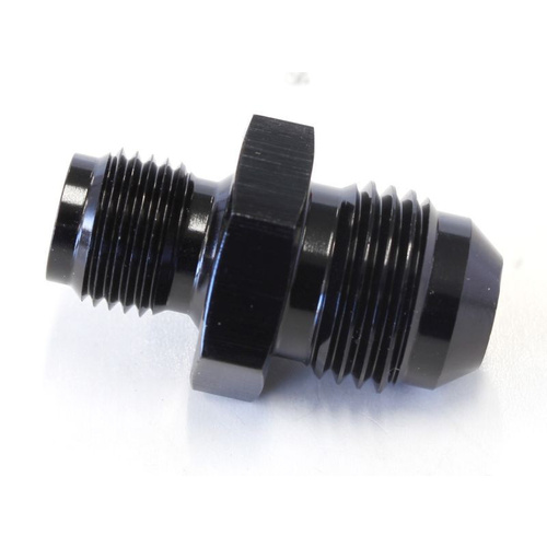 Aeroflow Adaptor 7/16 X 24 Inverted seat to -06 Black