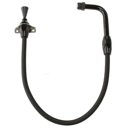 Aeroflow FORD C4 TRANS DIPSTICK IN PAN FIREWALL MOUNT BLACK S/S