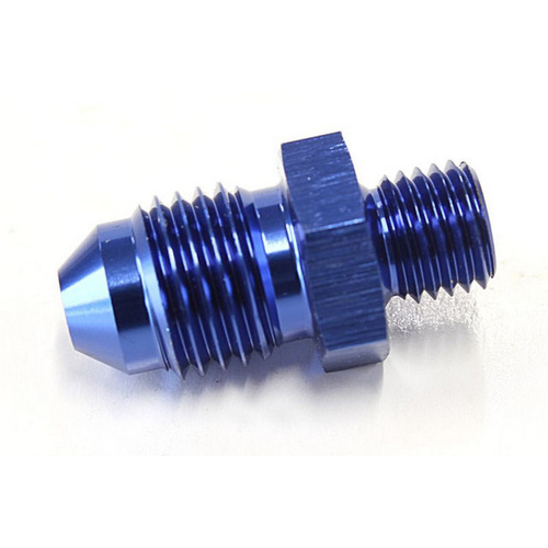 Aeroflow METRIC M8 X 1.0MM TO -4AN BLUE MALE M8X1.0MM TO -4AN