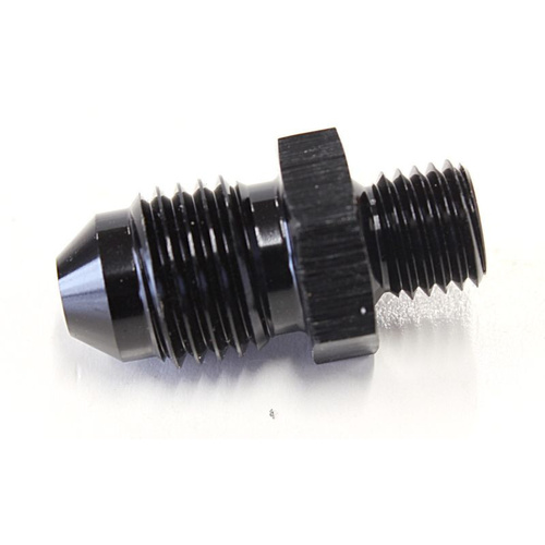 Aeroflow METRIC M8 X 1.0MM TO -4AN BLACK MALE M8X1.0MM TO -4AN