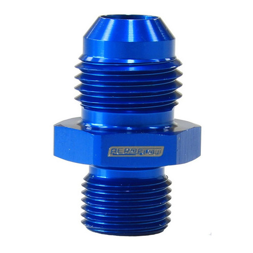 Aeroflow METRIC M12 X 1.0MM TO -6AN BLUE MALE M12X1.0MM TO -6AN