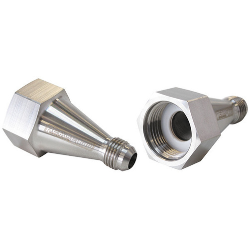 Aeroflow NITROUS BOTTLE ADAPTER -6AN STEEL FINISH FILTER INCLUDED