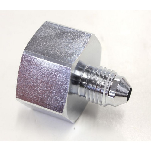 Aeroflow NITROUS BOTTLE ADAPTER -4AN STEEL FINISH SUITS BOC BOTTLE