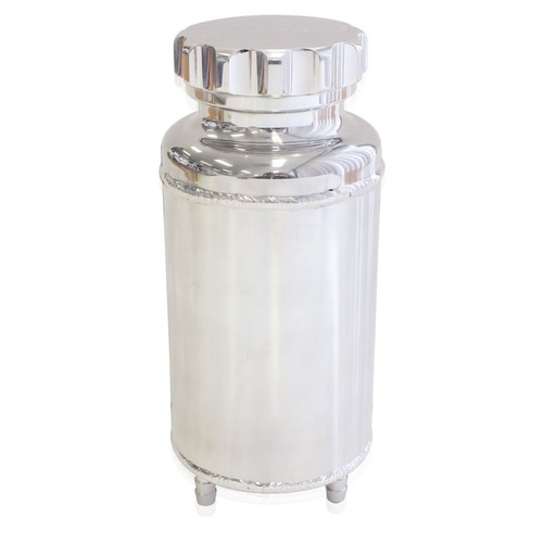 Aeroflow UNIVERSAL RADIATOR OVERFLOW TANK 8'' X 3.5'' -4 ORB POLISHED