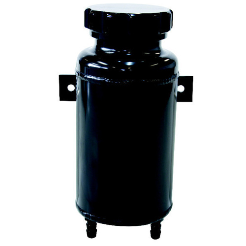 Aeroflow UNIVERSAL RADIATOR OVERFLOW TANK 8'' X 3.5'' -4 ORB BLACK