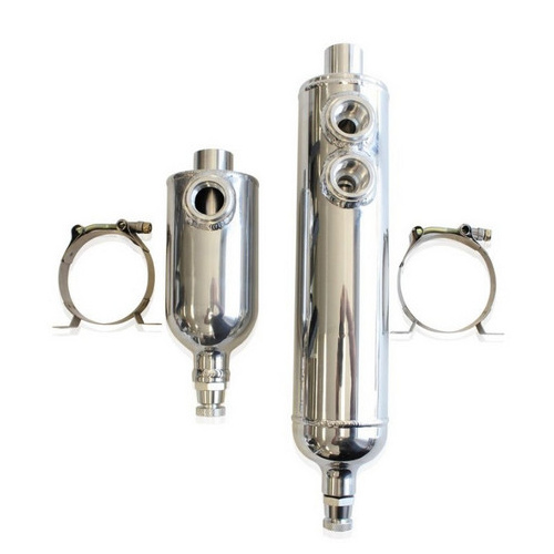 Aeroflow UNIVERSAL BREATHER TANK F/MALE2 X -12ORB 13'' X 3'' POLISHED