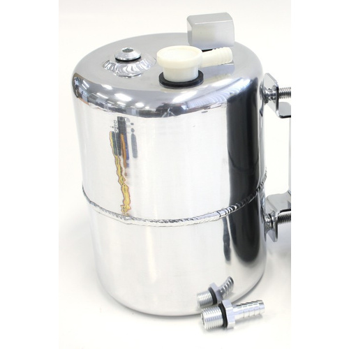 Aeroflow BRAKE VAC TANK POLISHED ALLOY 3/8'' BARB FITTINGS BRACKET INC