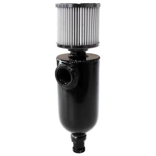 Aeroflow UNIVERSAL BREATHER TANK -12ORB6.5X3.5'' S/S BILLET BREATHER