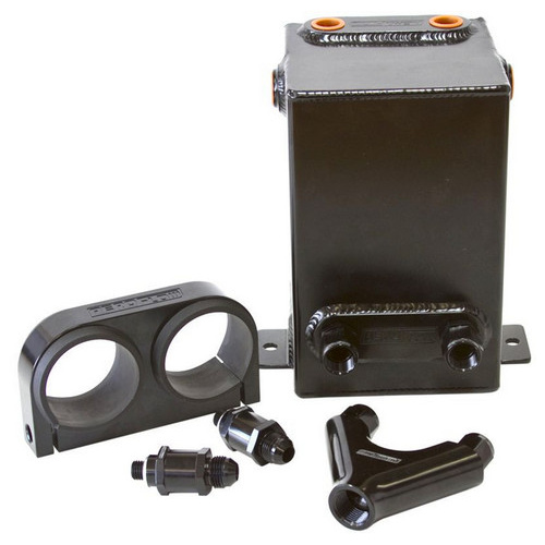 Aeroflow DUAL FUEL PUMP SURGE TANK KIT BLACK 3.1L CAPACITY