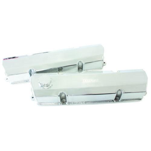 Aeroflow FABRICATED VALVE COVERS POLISHED suit HOLDEN V8 EARLY