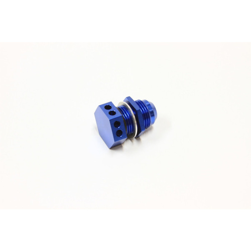 Aeroflow BOLT IN -12AN BREATHER CAST ORFABRICATED COVERS BLUE