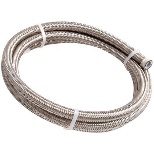 Aeroflow #6 NYLON BRAIDED A/C HOSE STAINLESS OUTER 3 METER LENGTH