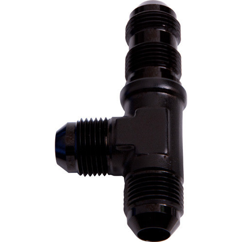 Aeroflow MALE -4AN TEE BULKHEAD ON RUN BLACK MALE -4AN NUT SEPERATE