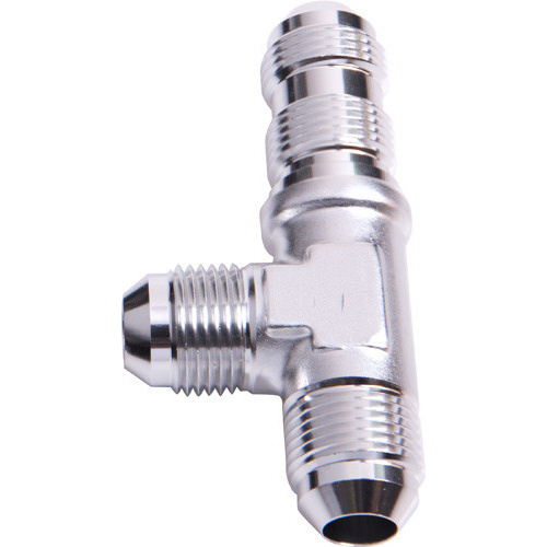 Aeroflow MALE -10AN TEE BULKHEAD ON RUNSILVER MALE -10AN NUT SEPERATE