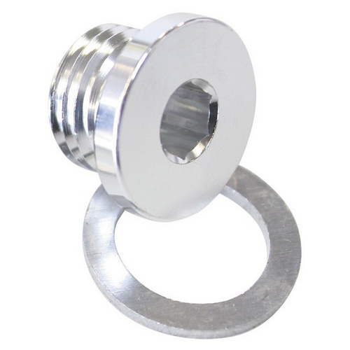 Aeroflow METRIC PORT PLUG M12 X 1.5 SILVER LOW PROFILE HEX PLUG