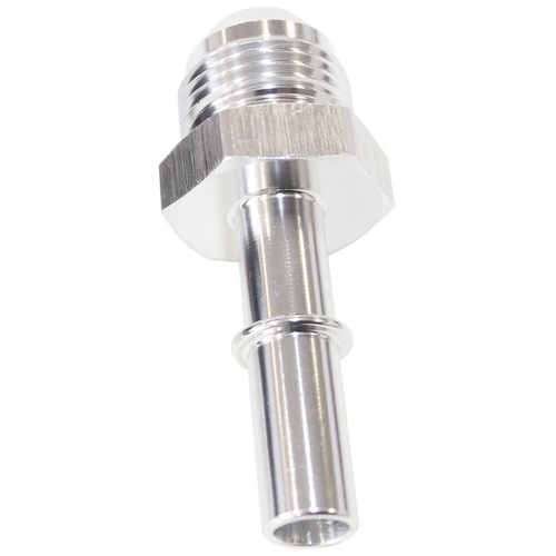 Aeroflow EFI FUEL FITTING -6 PUSH IN TOSILVER 3/8 MALE TO HARD TUBE