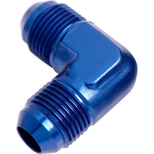 Aeroflow MALE FLARE UNION 90 DEG -6AN BLUE MALE TO MALE 90 DEG