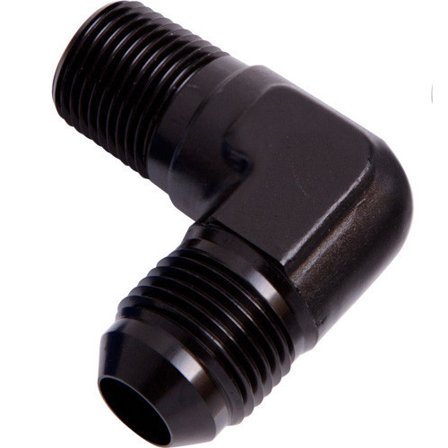 Aeroflow MALE 90 DEG 1/8'' NPT TO -4AN BLACK MALE NPT TO AN 90 DEG