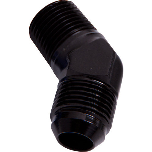 Aeroflow MALE 45 DEG 3/4'' NPT TO -12AN BLACK MALE NPT TO AN 45 DEG
