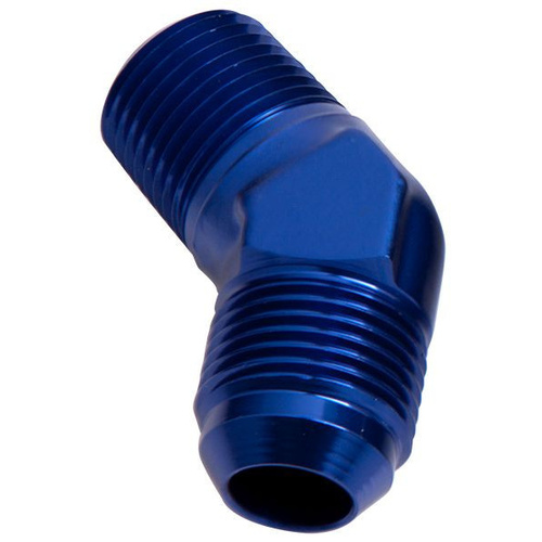 Aeroflow MALE 45 DEG 1'' NPT TO -20AN BLUE MALE NPT TO AN 45 DEG