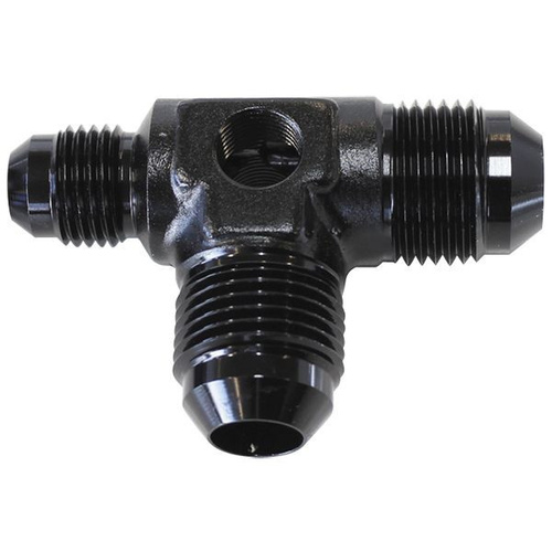 Aeroflow MALE FLARE TEE -8AN X 2 90 DEGAND 1 X -6AN 1/8 PORT 2 SIDES