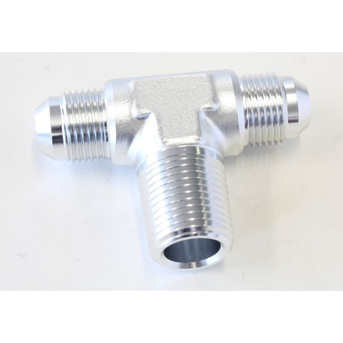 Aeroflow TEE -8AN WITH 1/2'' NPT ON SIDESILVER AN TEE WITH NPT ON SIDE