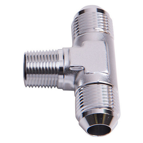 Aeroflow TEE -8AN WITH 3/8'' NPT ON SIDESILVER AN TEE WITH NPT ON SIDE