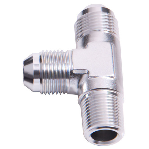 Aeroflow TEE -3AN WITH 1/8'' NPT ON RUN SILVER AN TEE WITH NPT ON RUN