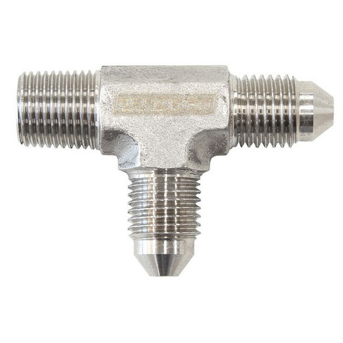 Aeroflow TEE -3AN WITH 1/8'' NPT ON RUN S/S AN TEE WITH NPT ON RUN