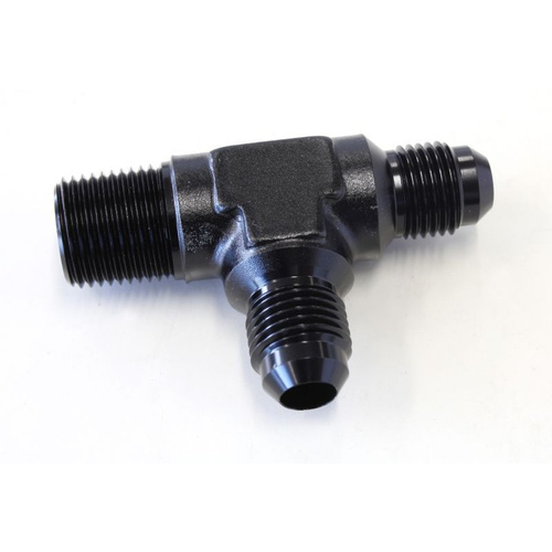 Aeroflow TEE -6AN WITH 3/8'' NPT ON RUN BLACK AN TEE WITH NPT ON RUN