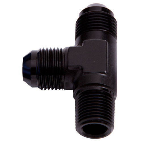 Aeroflow TEE -8AN WITH 3/8'' NPT ON RUN BLACK AN TEE WITH NPT ON RUN