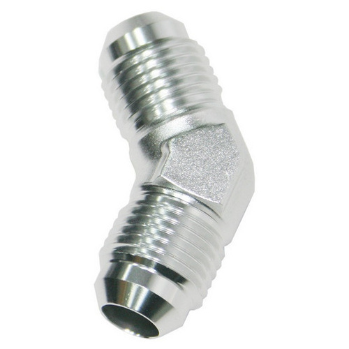 Aeroflow Male -6 45 Deg Union Silver