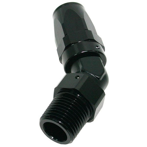 Aeroflow MALE 45 DEG 3/4'' NPT TO -16AN BLACK SWIVEL CUTTER STYLE
