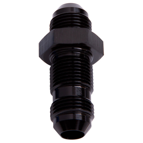 Aeroflow STRAIGHT BULKHEAD -3AN BLACK BULKHEAD NUT SEPERATE
