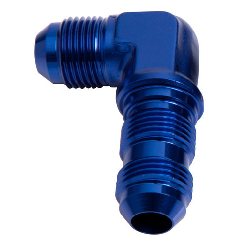 Aeroflow 90 DEG BULKHEAD -10AN BLUE BULKHEAD NUT SEPERATE
