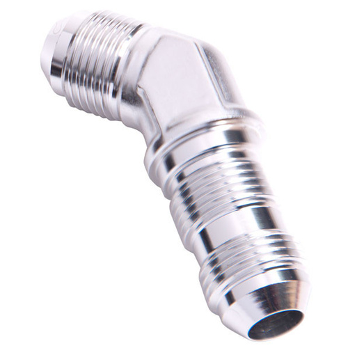 Aeroflow 45 DEG BULKHEAD -3AN SILVER BULKHEAD NUT SEPERATE