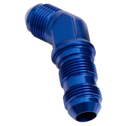 Aeroflow 45 DEG BULKHEAD -10AN BLUE BULKHEAD SEPERATE