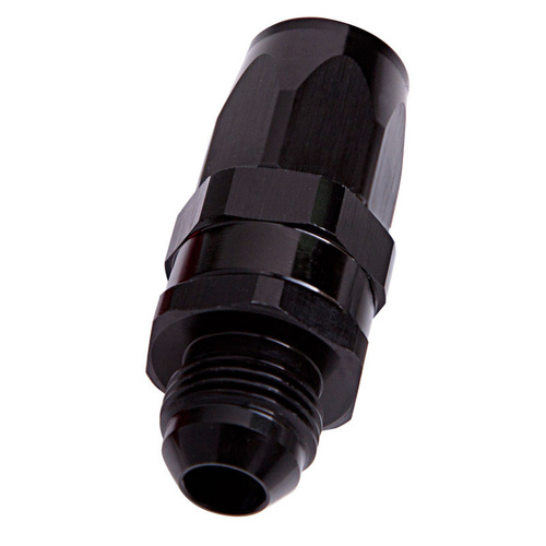 Aeroflow Male -6 to -6 Hose End Straight Black