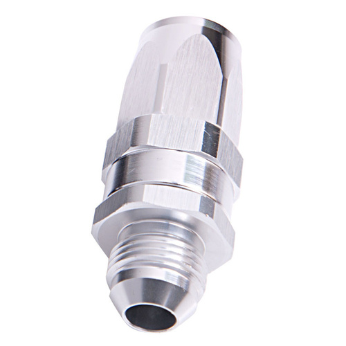 Aeroflow Male -6 to -6 Hose End Straight Silver