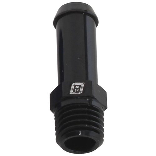 Aeroflow MALE 1/16'' NPT TO 1/4'' BARB BLACK STRAIGHT MALE TO MALE