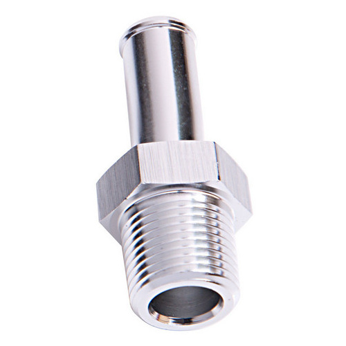 Aeroflow MALE 1/4'' NPT TO 3/8'' BARB SILVER STRAIGHT MALE TO MALE