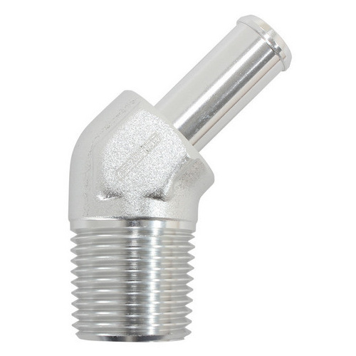 Aeroflow 45 DEG 3/8'' NPT TO -10 100/450SERIES HOSE SILVER SUIT BRAID