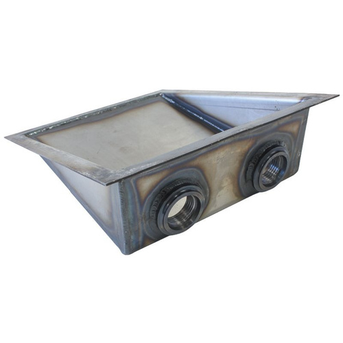 Aeroflow steel sump extension weld-on 2 X -12ORB female ports