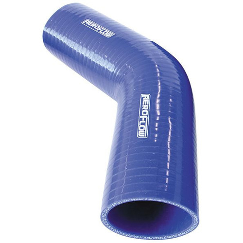 Aeroflow Silicone Hose 45 Deg; Blue I.D.50'' 13mm Wall 4.5mm 145mm Leg AF 9002-050