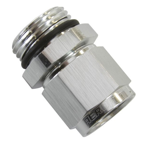 Aeroflow -1ORB TO FEMALE -8 SWIVEL NUT SILVER